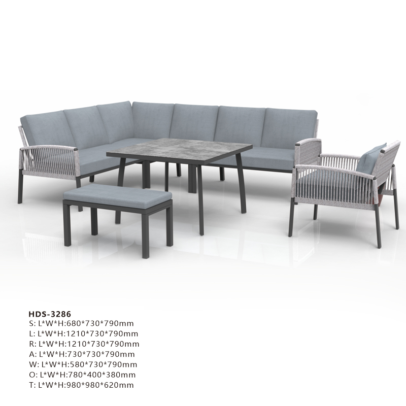 HDS-3286(7 pcs Alum Sofa Sets)